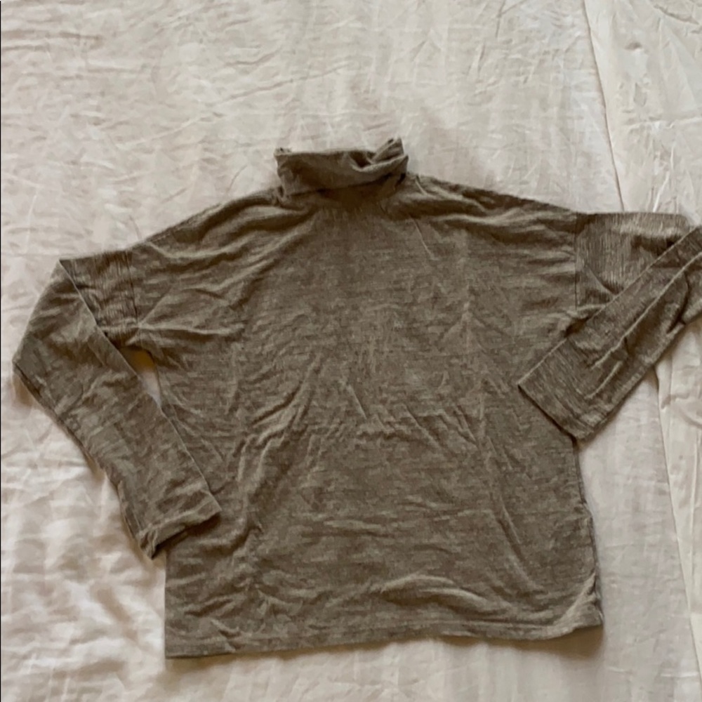 Madewell boxy Heathered jersey turtleneck